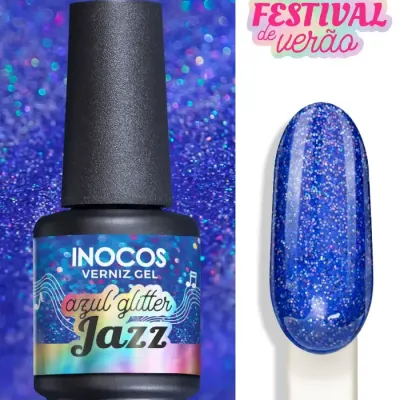 Festival de verao azul glitter jazz