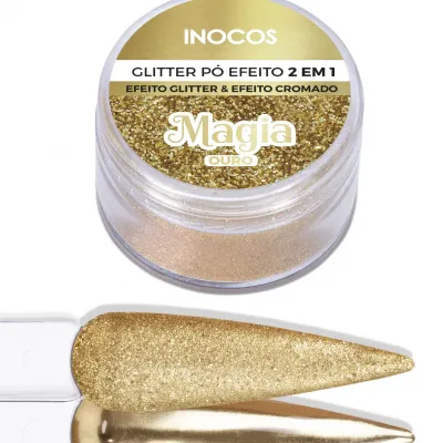 Glitter po efeito magia ouro